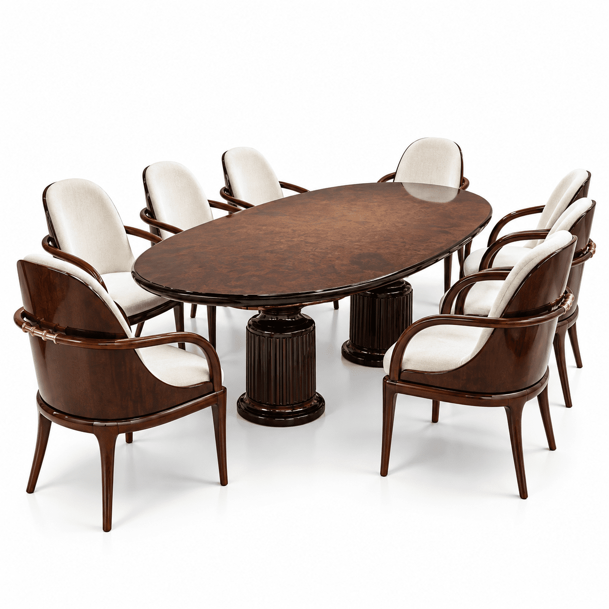 Luxury Oval Dining Table Set – 8 Seater
