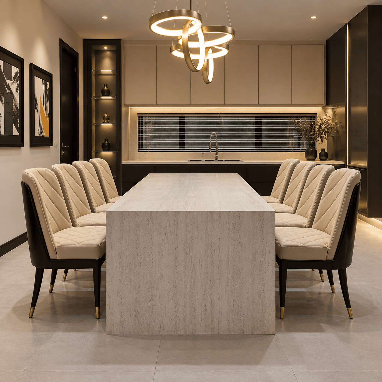 Modern 8-Seater Dining Table - Image 2